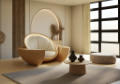 Thumbnail of an elegant chair with built-in lighting in a room with a view